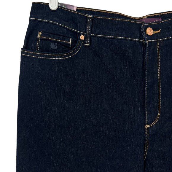 NWT Gloria Vanderbilt Women Amanda Slim Tapered Leg Classic Rise Navy Jeans 18 - Picture 5 of 9